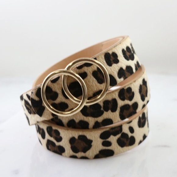 Double O Wide Belt - Leopard - Picture 1 of 1